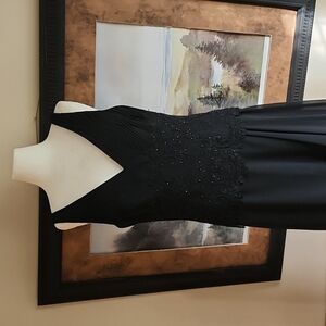 Vintage 1990's David's Bridal black evening gown